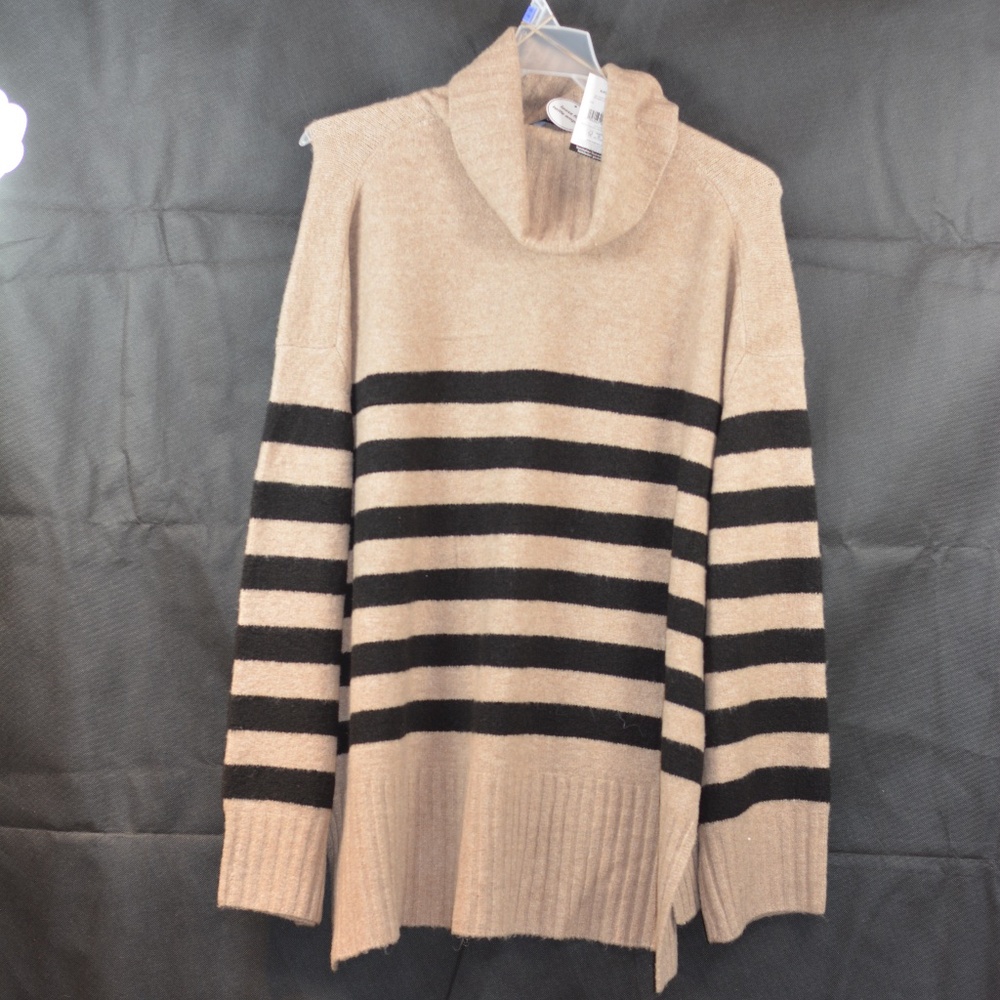 Cowl Neck Striped Sweater SZ XXL NWT